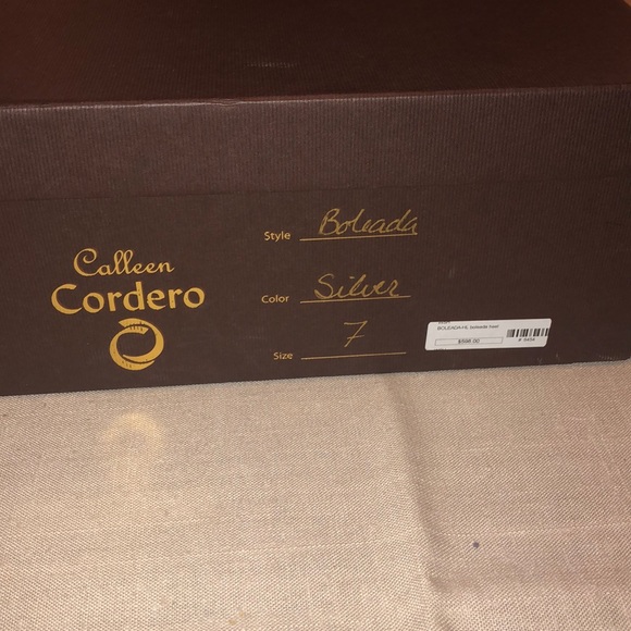 Calleen Cordero Boleada Silver Open Toe Booties 7 - Picture 8 of 8